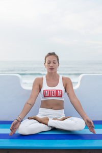 Red Stencil Sports bra