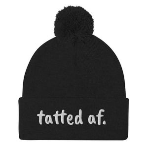 TattedAF Pom-Pom Beanie