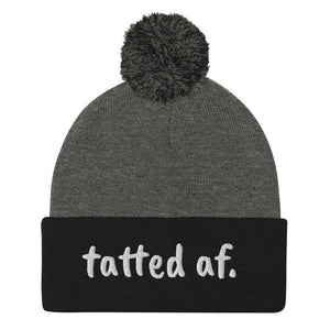 TattedAF Pom-Pom Beanie