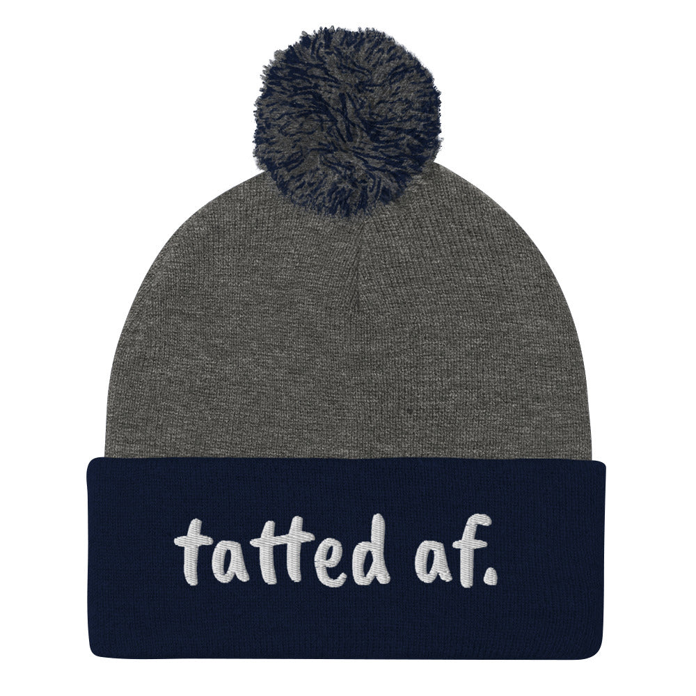 TattedAF Pom-Pom Beanie