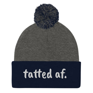 TattedAF Pom-Pom Beanie