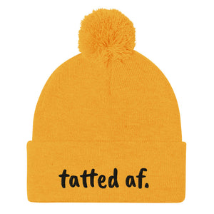 TattedAF Pom-Pom Beanie