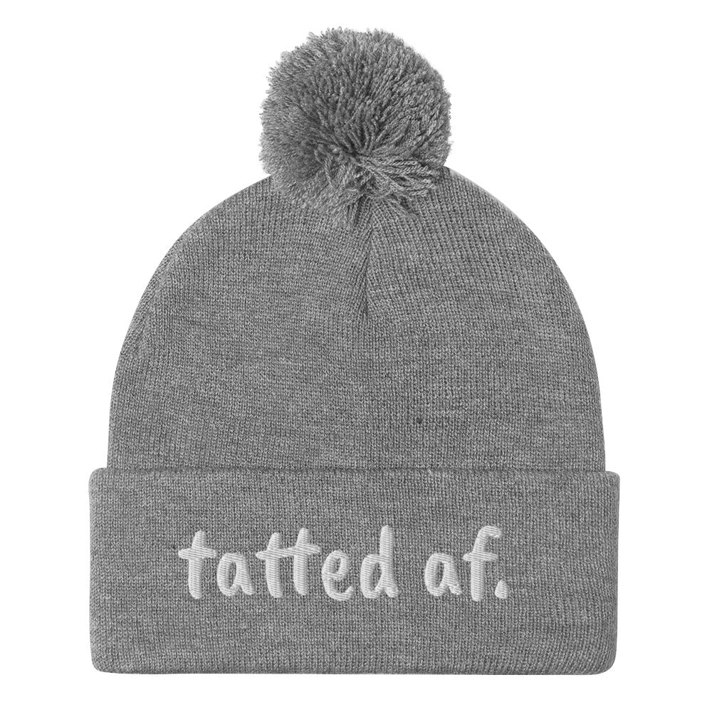 TattedAF Pom-Pom Beanie