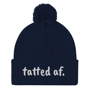 TattedAF Pom-Pom Beanie