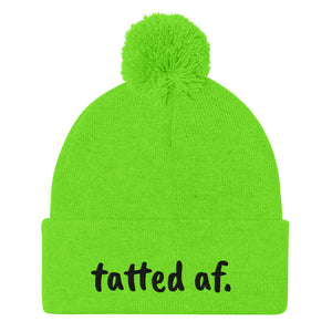 TattedAF Pom-Pom Beanie