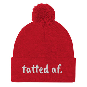TattedAF Pom-Pom Beanie